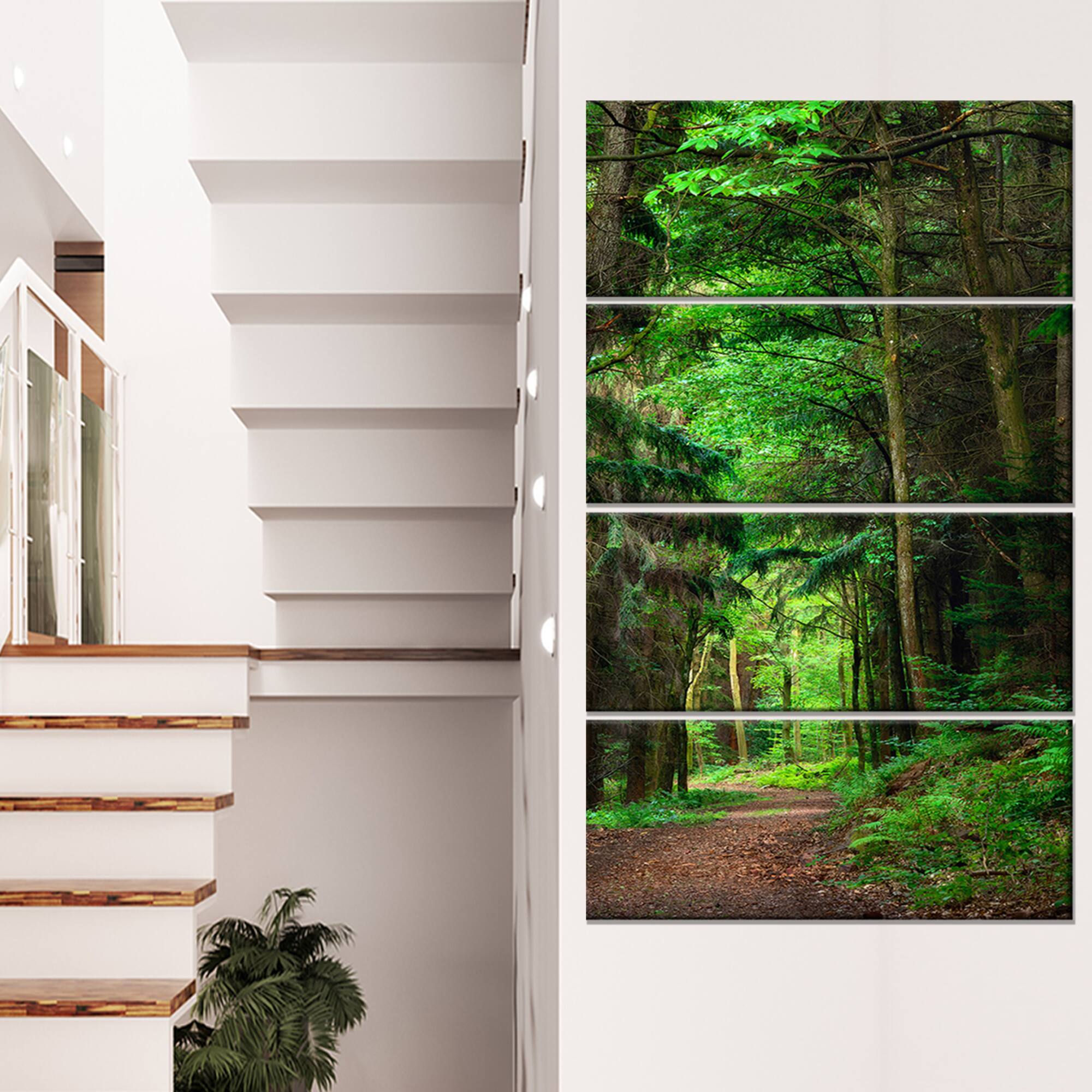 Designart - Dreamy Greenery in Dense Forest